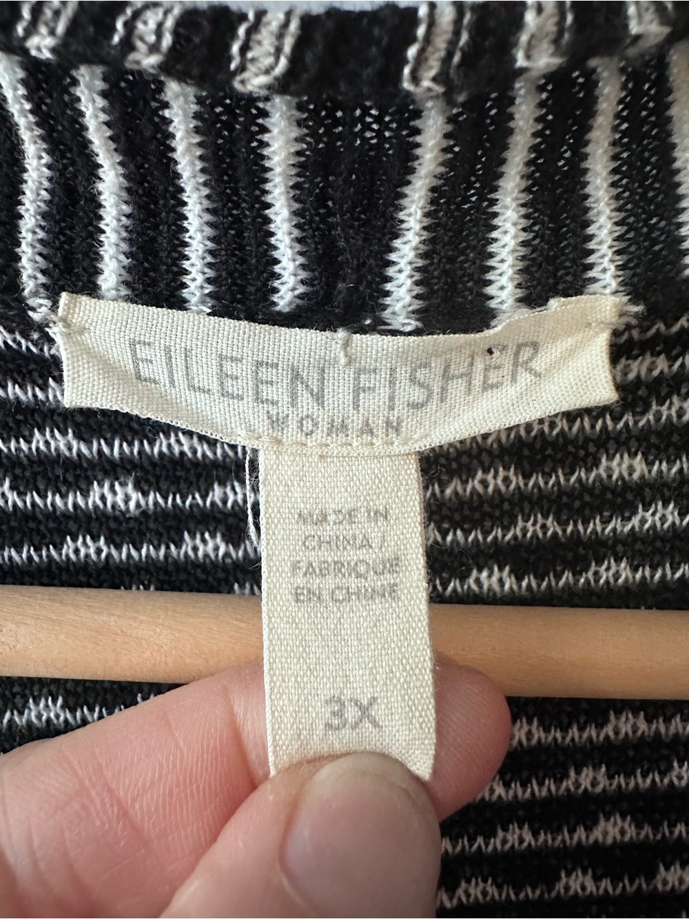 Eileen Fisher Woman 100% Organic Linen Striped Kimono Cardigan Duster 3X - Picture 7 of 10